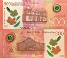 *500 Córdobas Nikaragua 2019-2021 P217 polymer UNC - Kliknutím na obrázok zatvorte -